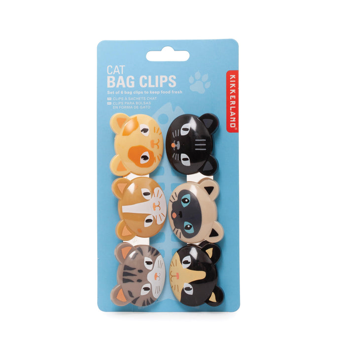 Kikkerland | Cat Bag Clips 6pcs Set Multi-Coloured