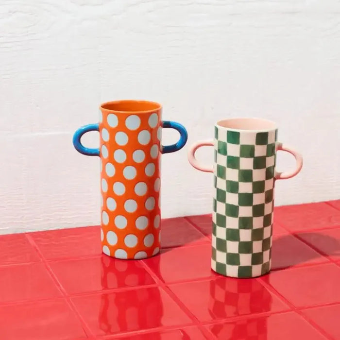Jones & Co | Griffe Green Check Bud Vase Homing Instincts