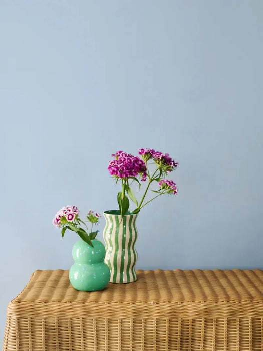 Jones & Co | Palma Green Stripe Vase Homing Instincts