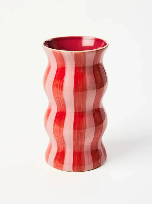 Jones & Co | Palma Red Pink Stripe Vase Homing Instincts