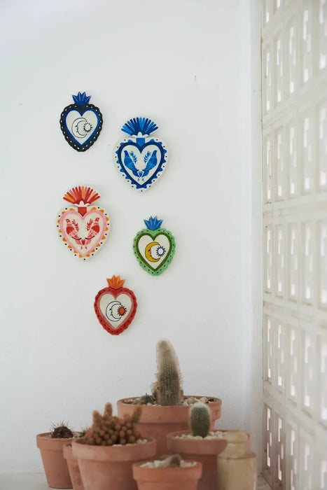 Jones & Co | Pajaro Heart Pink Wall Art-Jones & Co-Homing Instincts