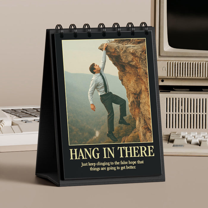 Mustard | Desk Therapy Flipbook – Half‑hearted 52‑Page Motivational Posters Homing Instincts