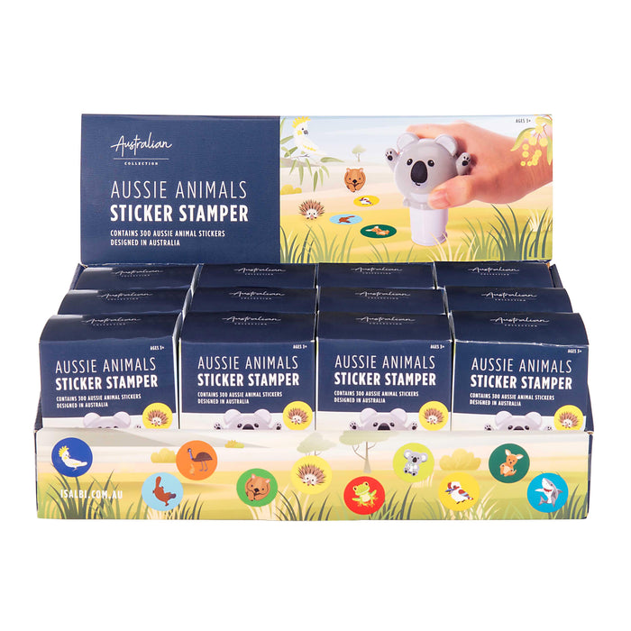The Australian Collection | Koala Sticker Stamper CDU 12pcs Grey