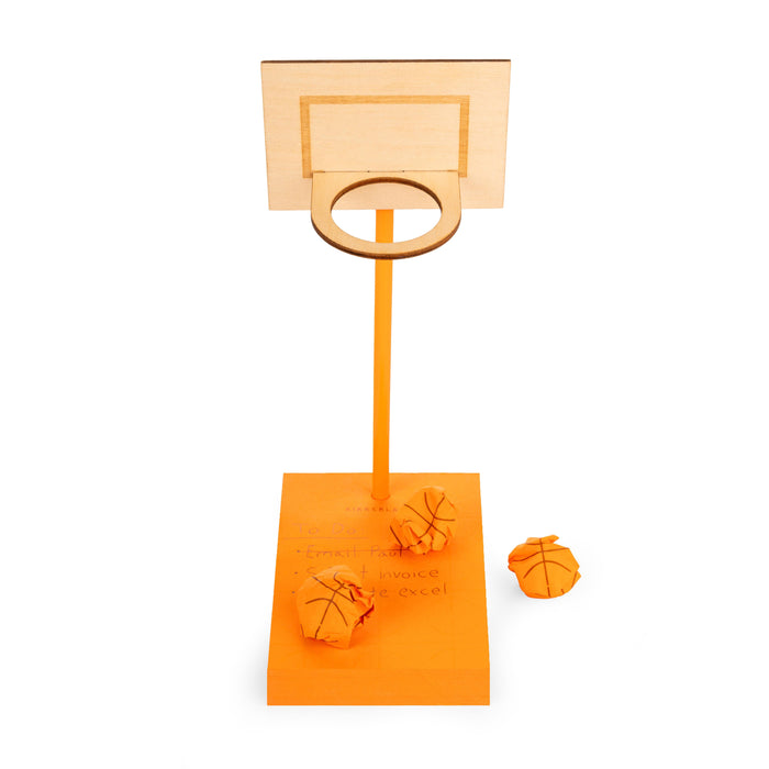 Kikkerland | Desktop Dunks Multi-Coloured Sticky Note Basketball Set