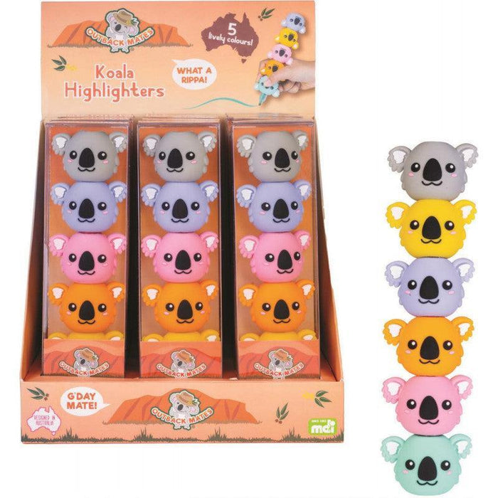 MDI | Koala Highlighters Cute Koala Design Vibrant Colours For Kids