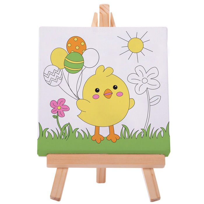 Discovery Zone | Canvas Art Set - Chicks & Bunnies CDU 16pcs/2 Assorted