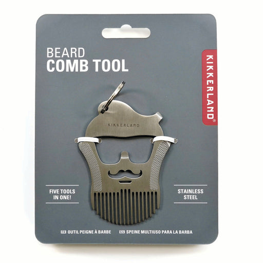 Kikkerland | Beard Comb Tool Silver