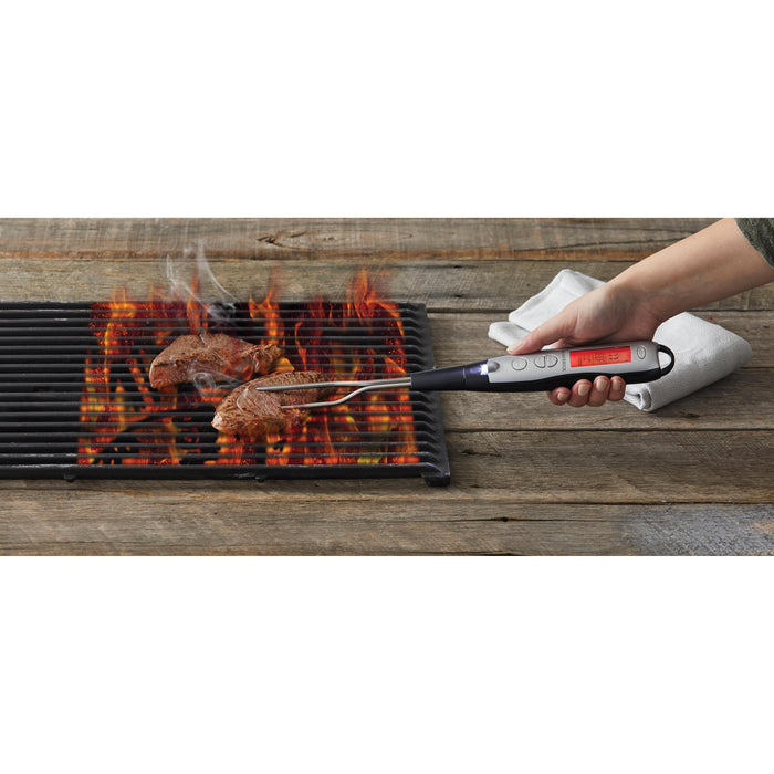 Maverick | BBQ Meat Fork Digital Thermometer with Light Black Silver