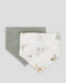 The Little Linen Company | Little Linen Jersey Bibs 2 Pack - Farmyard Lamb