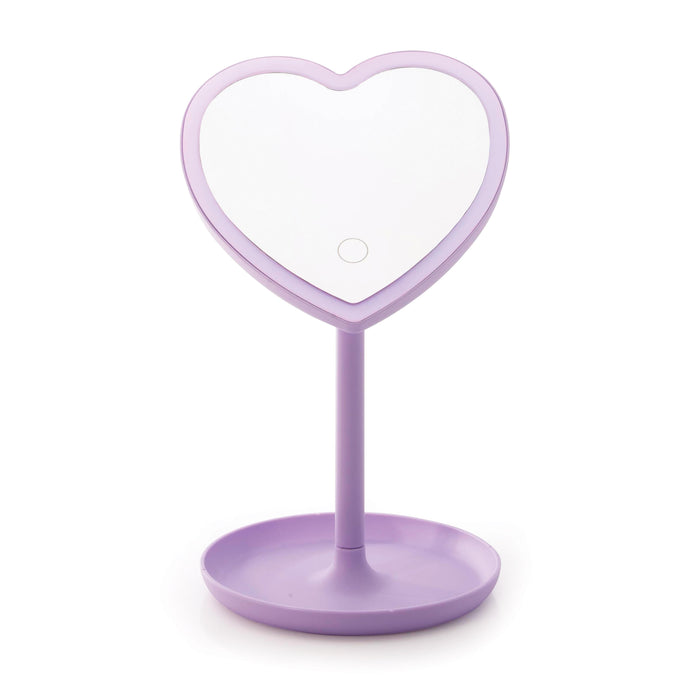 isGift | Light Up LED Heart Mirror Purple