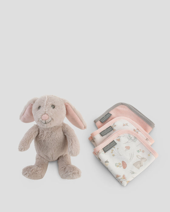 The Little Linen Company | Little Linen Soft Plush Toy & Face Washers - Harvest Bunny