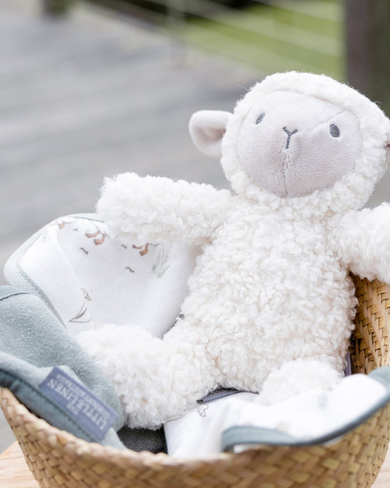 The Little Linen Company | Little Linen Soft Plush Toy & Face Washers - Farmyard Lamb
