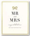 Waterlyn | Wedding Card – Mr and Mrs (Diamante` Bow)