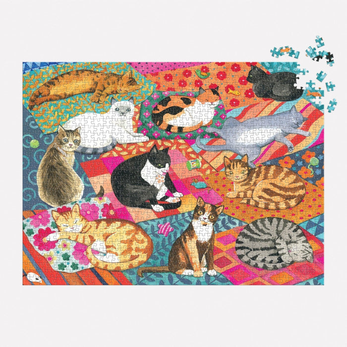 Alison Kolesar | Relaxing Cats Jigsaw Puzzle 1000 Piece