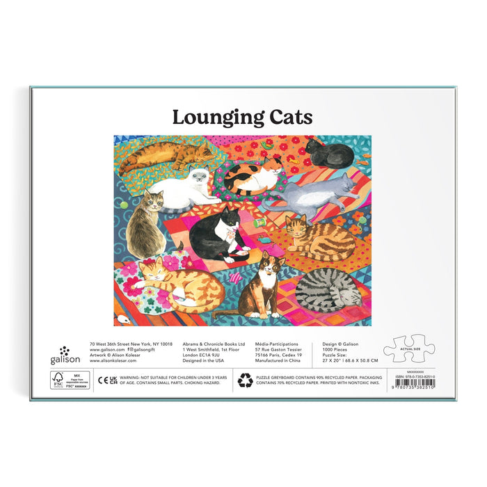 Alison Kolesar | Relaxing Cats Jigsaw Puzzle 1000 Piece