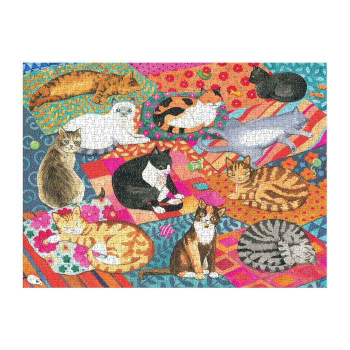 Alison Kolesar | Relaxing Cats Jigsaw Puzzle 1000 Piece