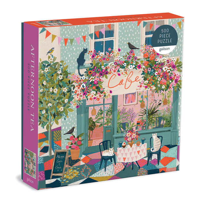 Galison | Victoria Ball Afternoon Tea Puzzle - 500pcs Multi-Coloured Homing Instincts