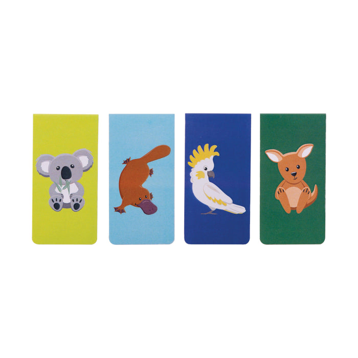 The Australian Collection | Animal Magnetic Bookmarks 4pcs Multi-Coloured