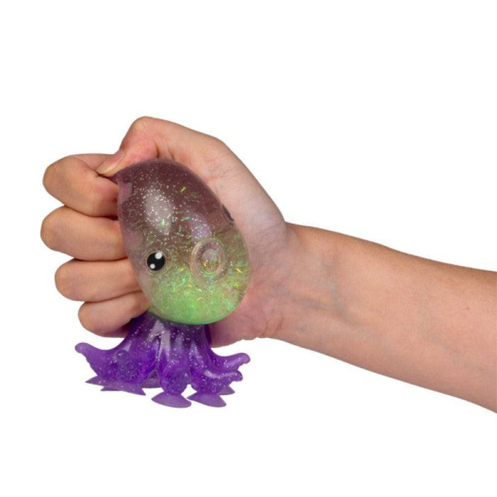 Smooshos | Glitter Octopus Squishy Toy – Blue, Pink, Purple Homing Insticts