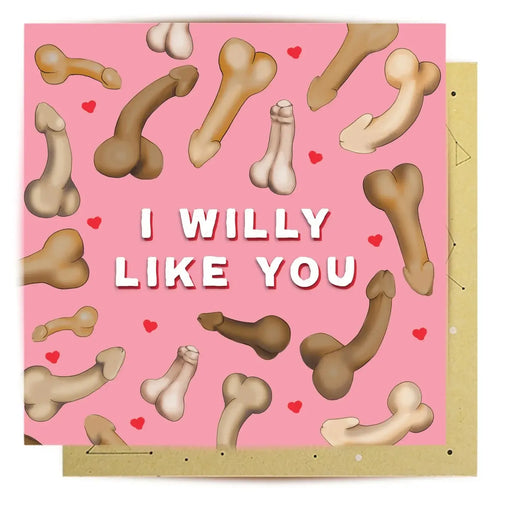 La La Land | Lilly Perrott Greeting Card Willy Like You Illustrated 14x14 cm