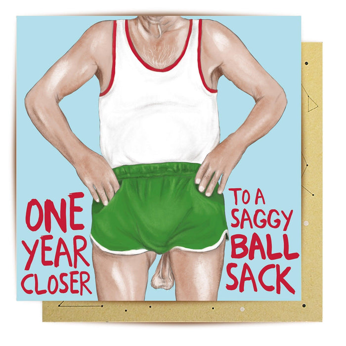 La La Land | Illustrated Greeting Card Old Man Ball Sack