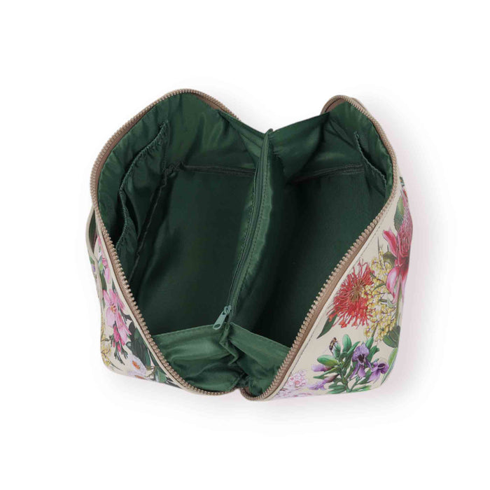 La La Land | Cosmetic Bag Botanical Blooms Vegan Leather