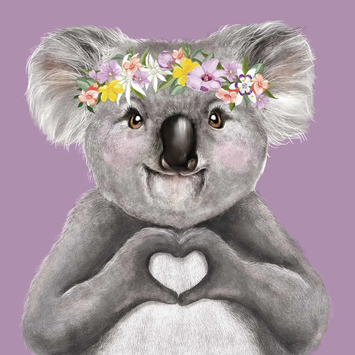 La La Land | Greeting Card Heart Koala Girl