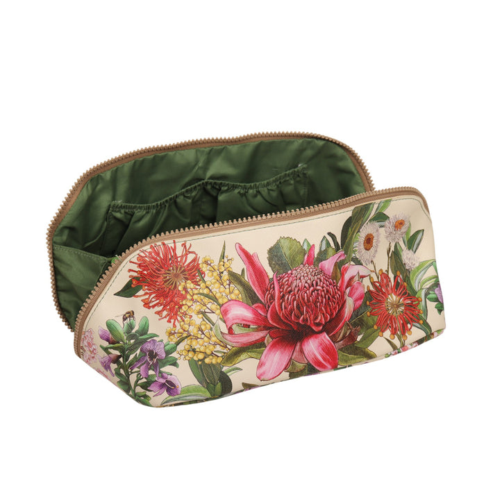 La La Land | Cosmetic Bag Botanical Blooms Vegan Leather