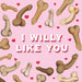 La La Land | Lilly Perrott Greeting Card Willy Like You Illustrated 14x14 cm