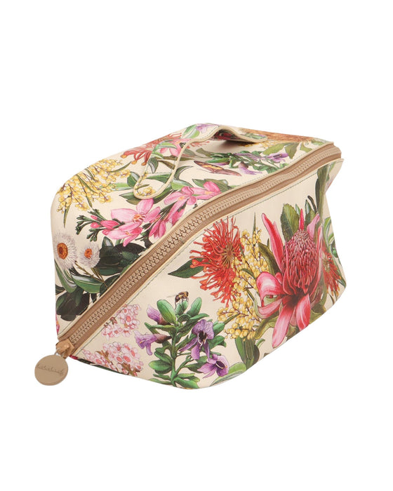 La La Land | Cosmetic Bag Botanical Blooms Vegan Leather