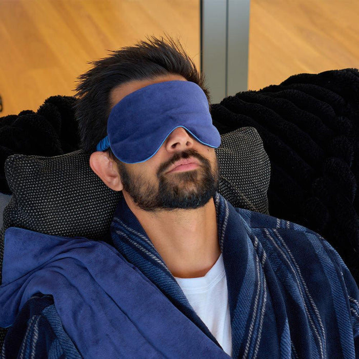 Annabel Trends | Men's Velvet Sleep Mask Luxury Navy