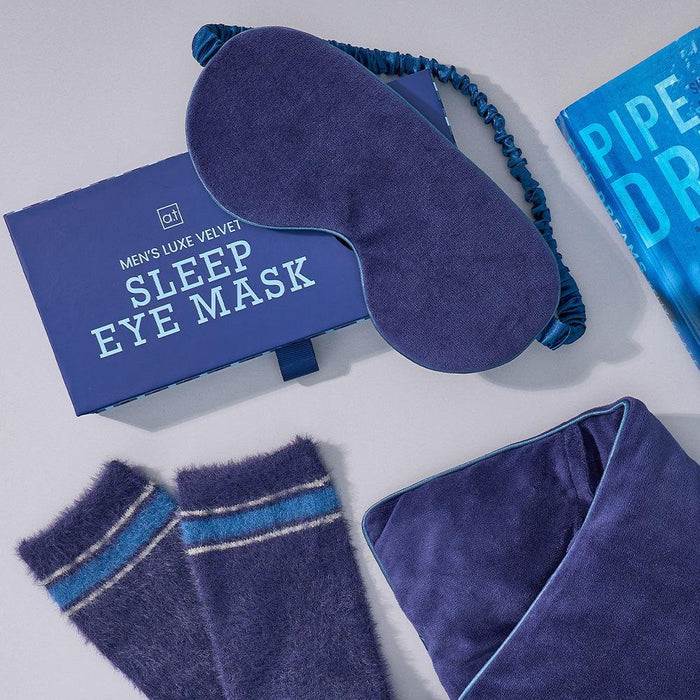 Annabel Trends | Men's Velvet Sleep Mask Luxury Navy