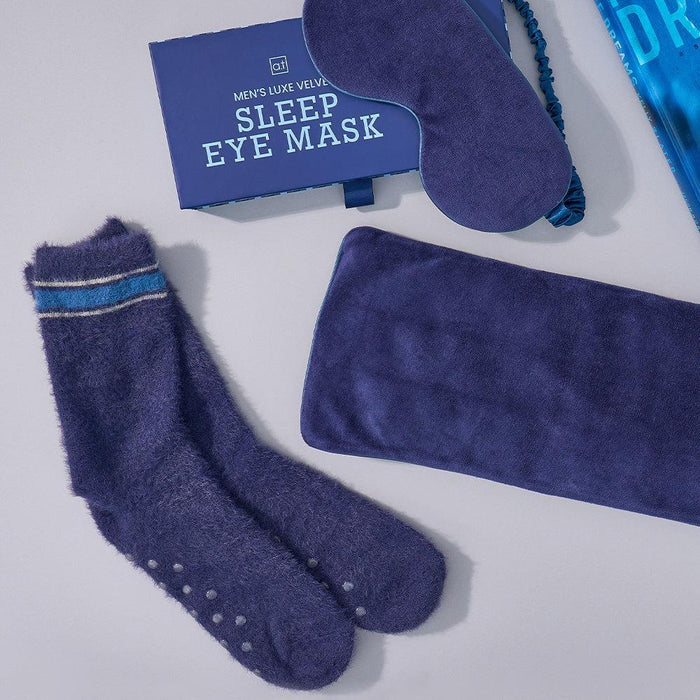 Annabel Trends | AT Mens Grippy Lounge Socks Navy Stripe