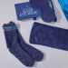 Annabel Trends | AT Mens Grippy Lounge Socks Navy Stripe