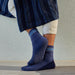 Annabel Trends | AT Mens Grippy Lounge Socks Navy Stripe