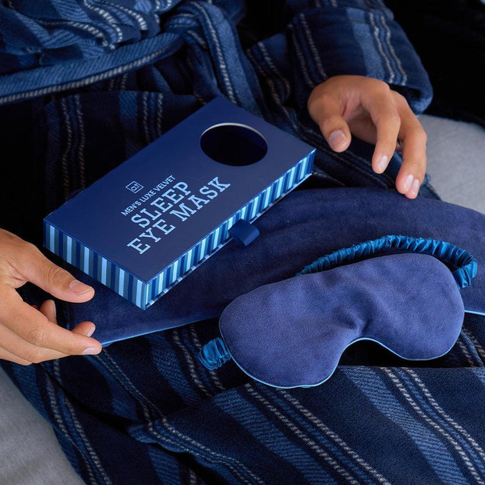 Annabel Trends | Men's Velvet Sleep Mask Luxury Navy
