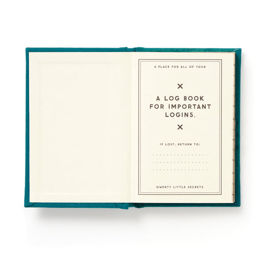 Brass Monkey | Tiny Password Diary Green Foil Stamped Cover
