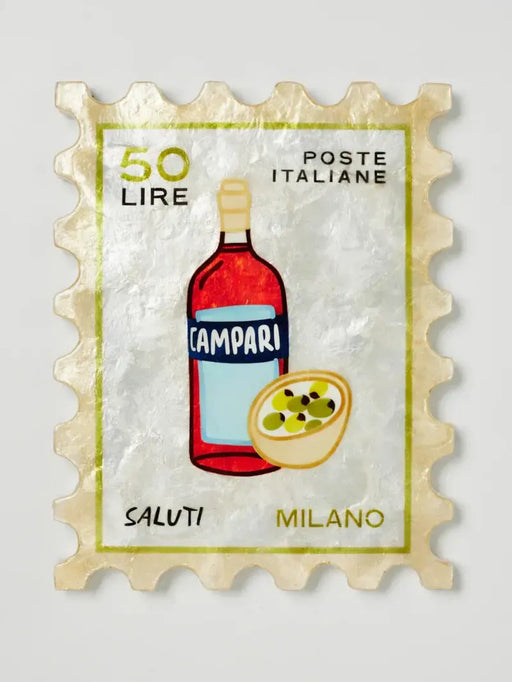 Jones & Co | Campari Stamp Wall Art-Jones & Co-Homing Instincts