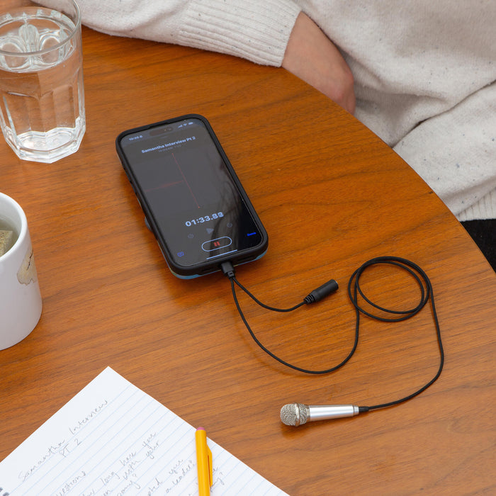 Kikkerland | Plug & Play Microphone Silver USB-C Compatible Homing Instincts