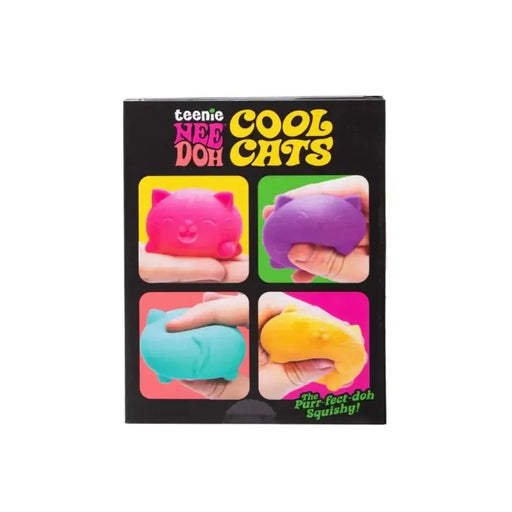 Schylling | NeeDoh Teenie Cool Cats Multi-Pack Sensory Squishy Toy 4-Pack Homing Instincts