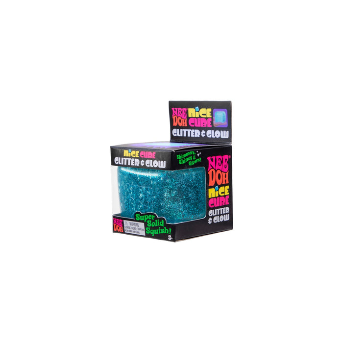 Schylling | NeeDoh Glitter & Glow Fidget Sensory Cube for Kids Homing Instincts