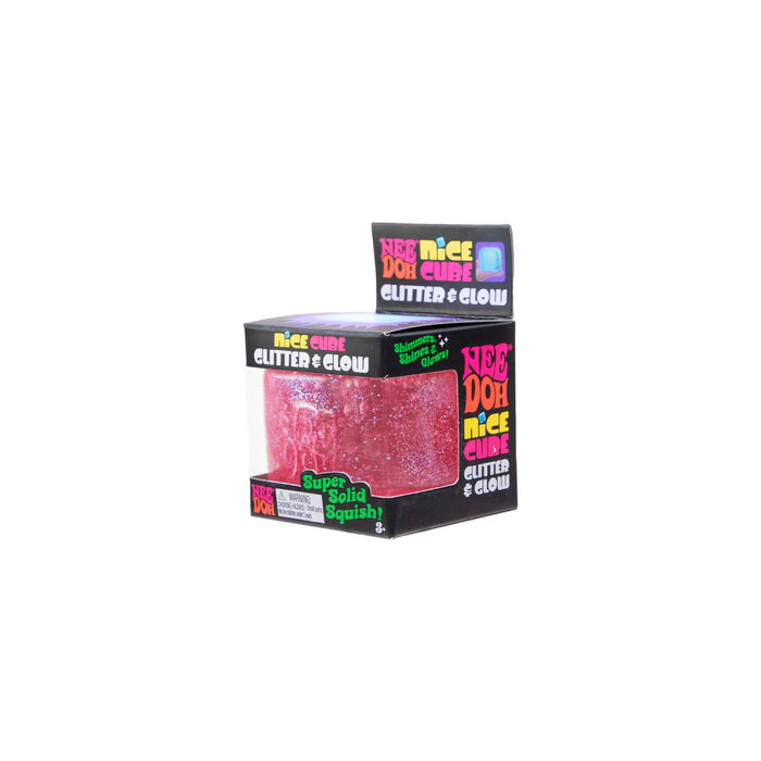 Schylling | NeeDoh Glitter & Glow Fidget Sensory Cube for Kids Homing Instincts