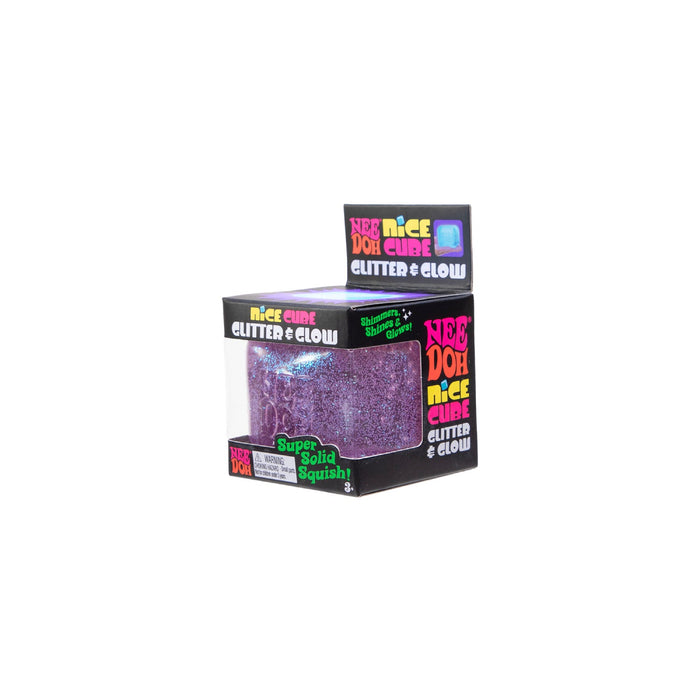 Schylling | NeeDoh Glitter & Glow Fidget Sensory Cube for Kids Homing Instincts