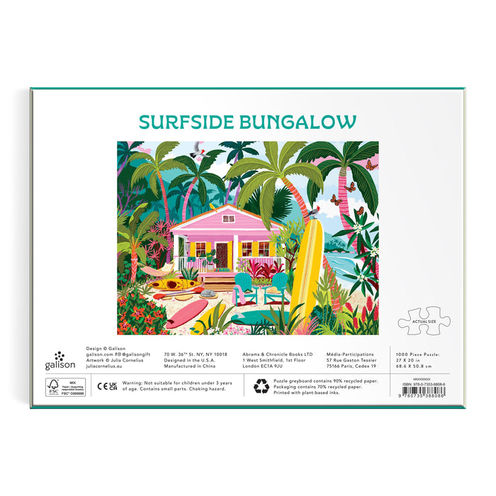 Galison | Surfside Bungalow 1000 Piece Coastal Puzzle Multi‑Coloured