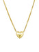 Tiger Tree | Gold Large Ball Edged Heart Necklace