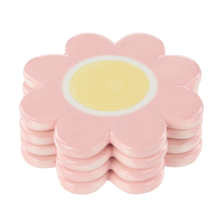 Emporium | Posey Flower Coasters 4pcs Set Pink