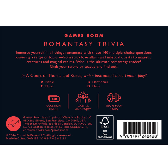 Games Room | Romantasy Trivia Card Game – Multi‑Coloured Portable Box Homing Instincts
