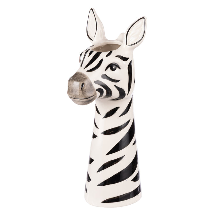 Emporium | Zippy Zebra Vase Modern Glazed Dolomite Decorative Vessel
