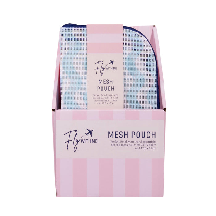 isGift | Mesh Pouch Fly With Me 2pcs Set Assorted