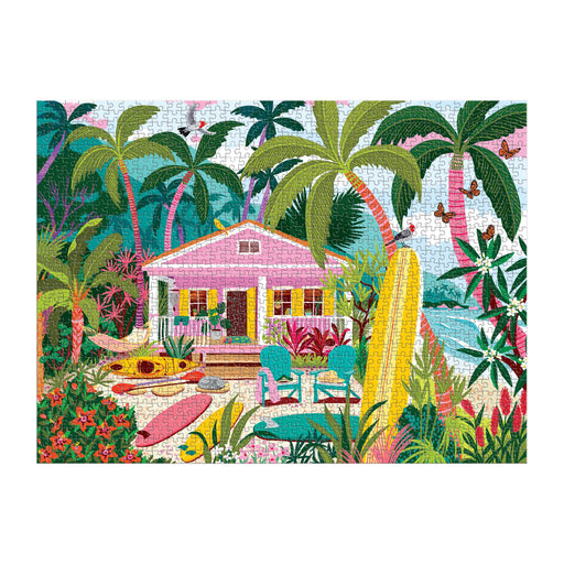 Galison | Surfside Bungalow 1000 Piece Coastal Puzzle Multi‑Coloured